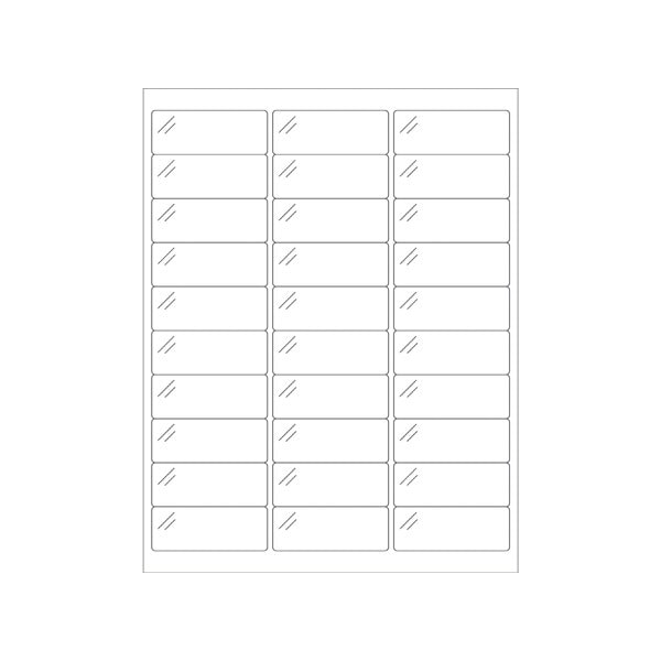 Bsc Preferred 2 5/8 x 1'' Crystal Clear Rectangle Laser Labels, 3000PK BUY00019353 - main
